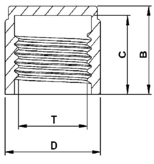 Threaded Gas Caps (AB)AB Threaded Gas Caps _technical drawing
