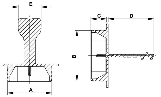 HV Solution for Hirschmann PowerStar Connectors  (EH)Protection plug for hHV Hirschmann Connectors_EH techical drawing