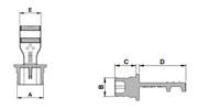 DETAIL2761 LV pin connector plug_technical drawing