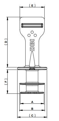 Flex Plugs (GG)GG technical drawing_plug for PE, PEX, and copper pipes