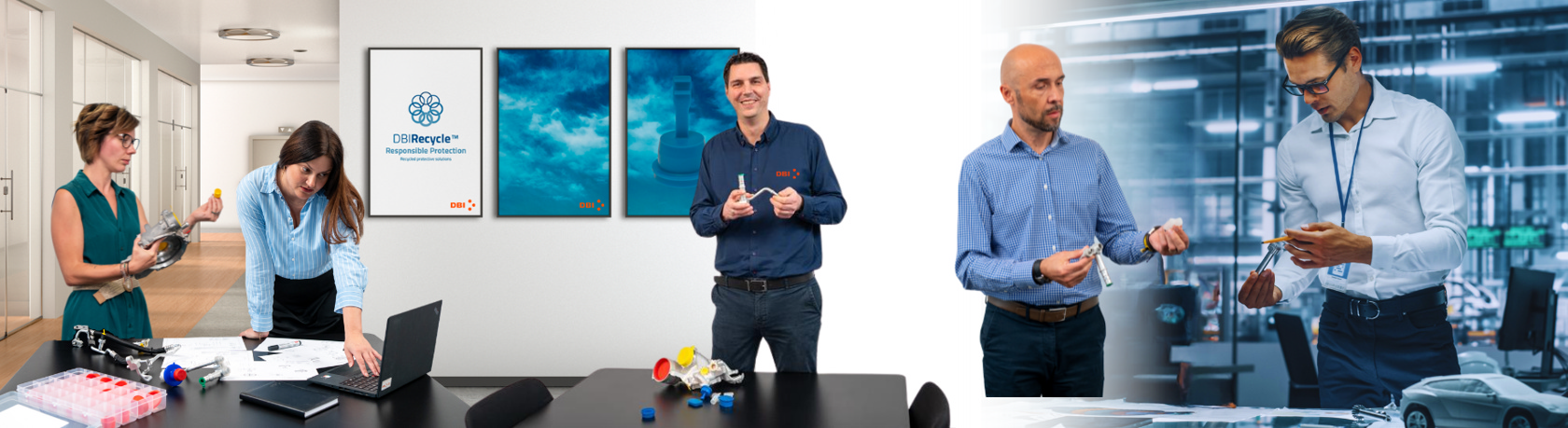 DBI Plastics team collaborating on engineering support and plastic component solutions.