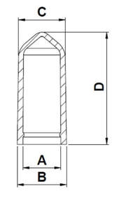 DETAIL2621 PVC Cap for pipes_technical drawing