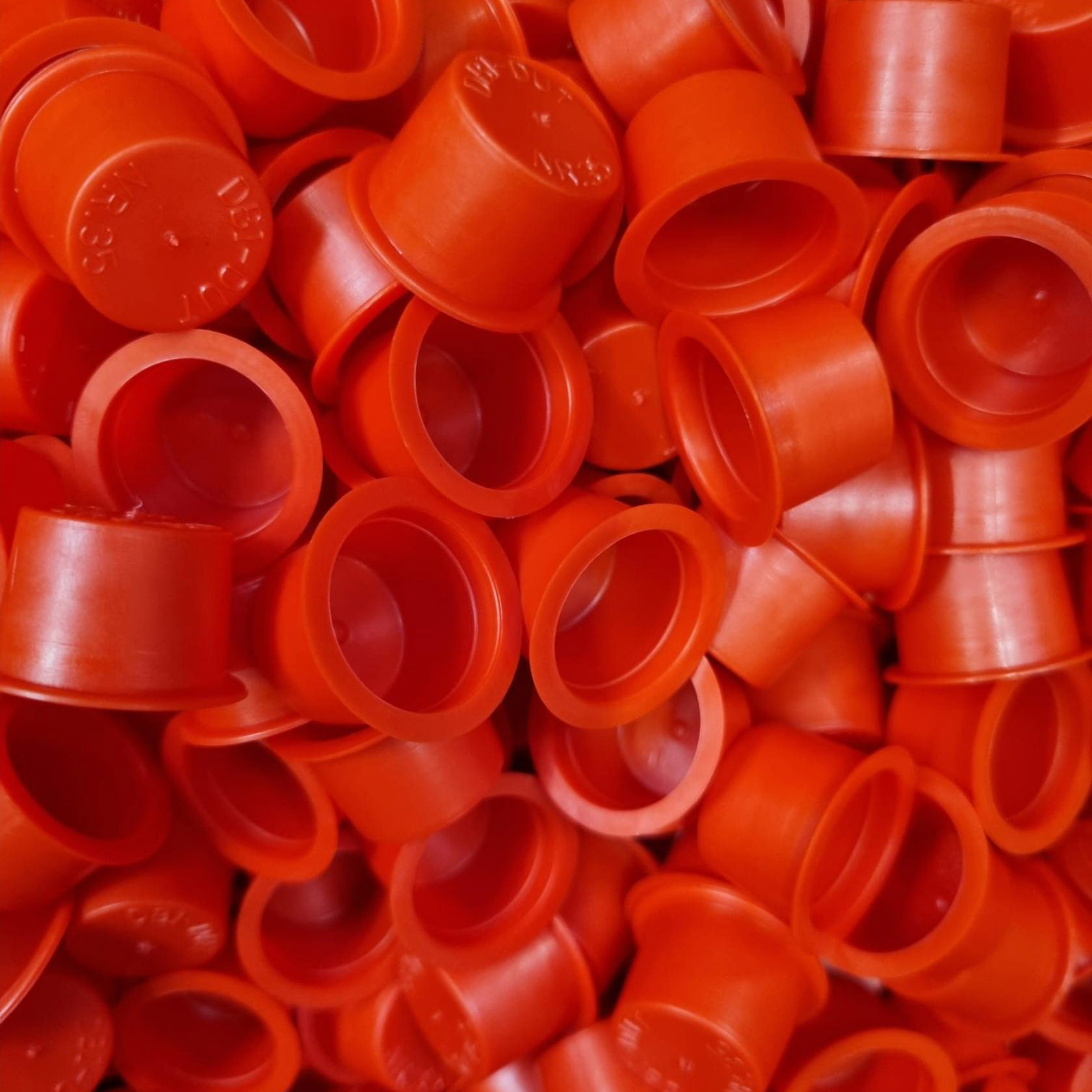 red protective caps