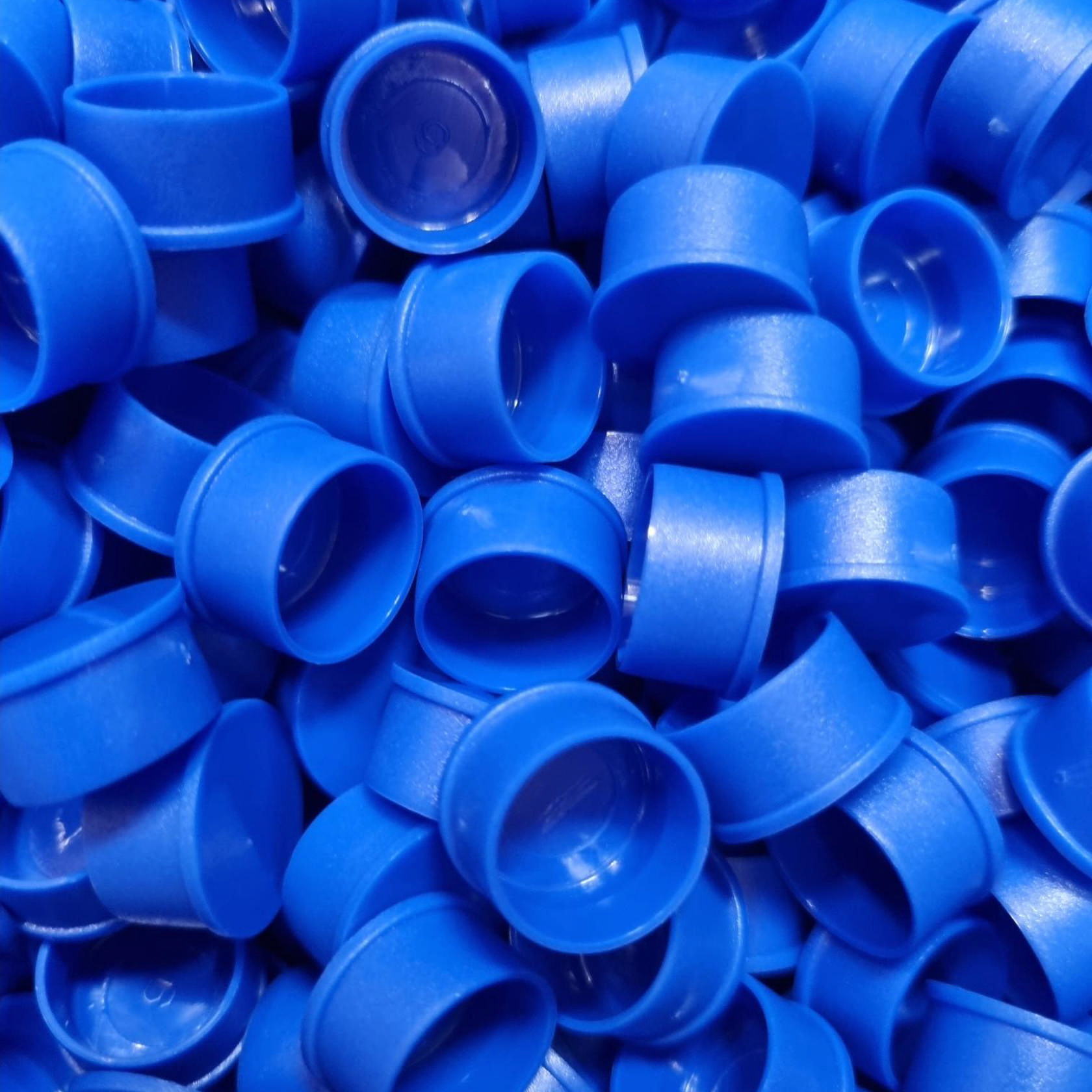 blue protective caps