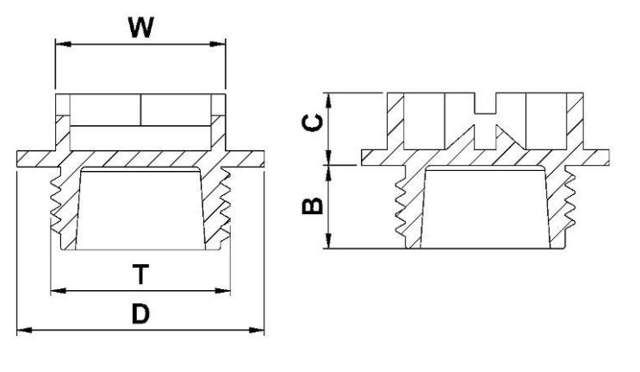 Threaded Gas Plugs (TB/TBB)Threaded Gas Plugs_technical drawing