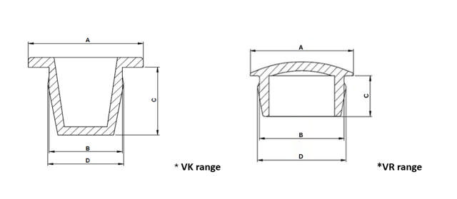 Bodywork Plugs (VK/VR)Bodywork Plug for holes in plate work_VK drawing